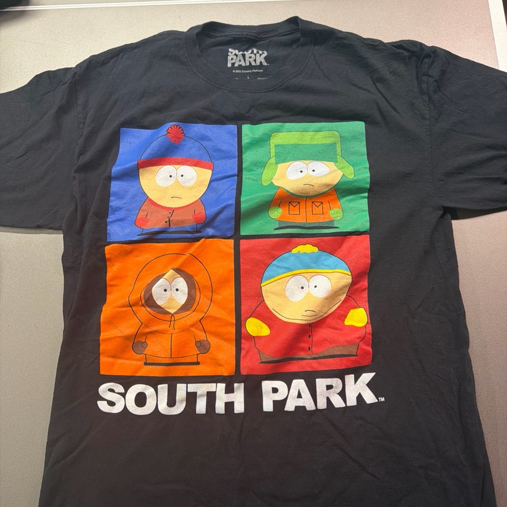 Black South Park Quadrant‎ T Shirt size large